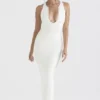 Eleanora Ivory Plunge Maxi Kjol