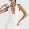 Eleanora Ivory Plunge Maxi Kjol