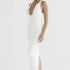 Eleanora Ivory Plunge Maxi Kjol