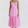 Elia French Pink Midi Sommerkjoler