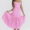 Elia French Pink Midi Sommerkjoler