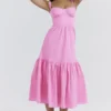Elia French Pink Midi Sommerkjoler