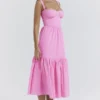 Elia French Pink Midi Sommerkjoler