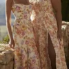 Elia Ivory Floral Midi Sommerkjoler