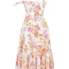 Elia Ivory Floral Midi Sommerkjoler