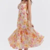 Elia Ivory Floral Midi Sommerkjoler