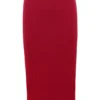 Eliane rød bodycon-midiskjørt