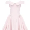Elida Ballerina rosa minikjole med bare skuldre