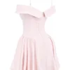 Elida Ballerina rosa minikjole med bare skuldre