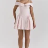 Elida Ballerina rosa minikjole med bare skuldre
