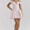 Elida Ballerina rosa minikjole med bare skuldre