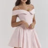 Elida Ballerina rosa minikjole med bare skuldre