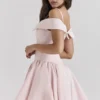 Elida Ballerina rosa minikjole med bare skuldre