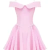 Elida Cotton Candy Twill Off Shoulder Mini Kjoler