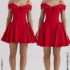 Elida Scarlet minikjole med bare skuldre
