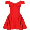 Elida Scarlet minikjole med bare skuldre