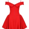 Elida Scarlet minikjole med bare skuldre