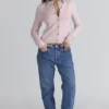 Emblem rosa kashmir- og ullcardigan