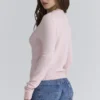 Emblem rosa kashmir- og ullcardigan