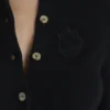 Emblem svart kashmir- og ullcardigan