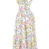 Emmelina hvit vintage rose-print bomullskorsetter-sommerkjoler
