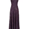 Esme Grape Lurex Chiffon Maxi Kjoler
