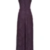 Esme Grape Lurex Chiffon Maxi Kjoler