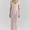 Everly Blush Mesh Maxi-kjoler med Bodys
