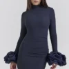 Fabienne Midnight Ruffle Sleeve Maxi Kjoler