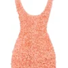 Faena Sorbet Plunge Mini-kjole med blomsterapplikasjon