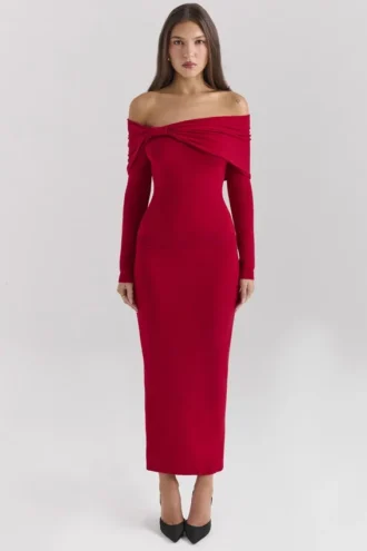 Amaryllis Holly Red Cashmere Blend Gensere