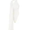Farrah Ivory Satin Wrap Neck Bodys
