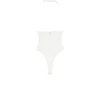 Farrah Ivory Satin Wrap Neck Bodys