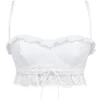 Federica hvit bralette-topper med broderie anglais