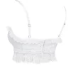 Federica hvit bralette-topper med broderie anglais