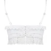 Federica hvit bralette-topper med broderie anglais