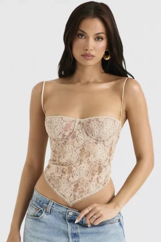Fernanda kremfarget paisley-topper i blonder