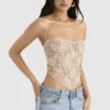 Fernanda kremfarget paisley-topper i blonder