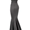 Fleur Shadow Satin Strapless Aftenkjoler