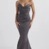 Fleur Shadow Satin Strapless Aftenkjoler