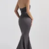 Fleur Shadow Satin Strapless Aftenkjoler