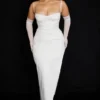 Flora Ivory Satin Korsetter Kjoler