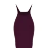 Florentina Merlot drapert midikjole