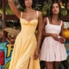 Florianne Soft Peach Sløyfe-minikjole