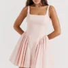Florianne Soft Peach Sløyfe-minikjole
