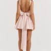 Florianne Soft Peach Sløyfe-minikjole