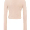 Gene Beige myk og luftig strikkecardigan