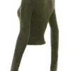 Gene Khaki myk og luftig strikkecardigan