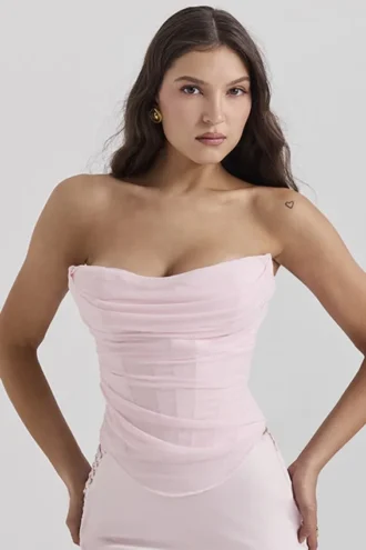 Georgie Ballerina rosa stroppeløs korsetter