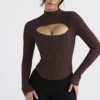 Georgina Cocoa strikket korsetter